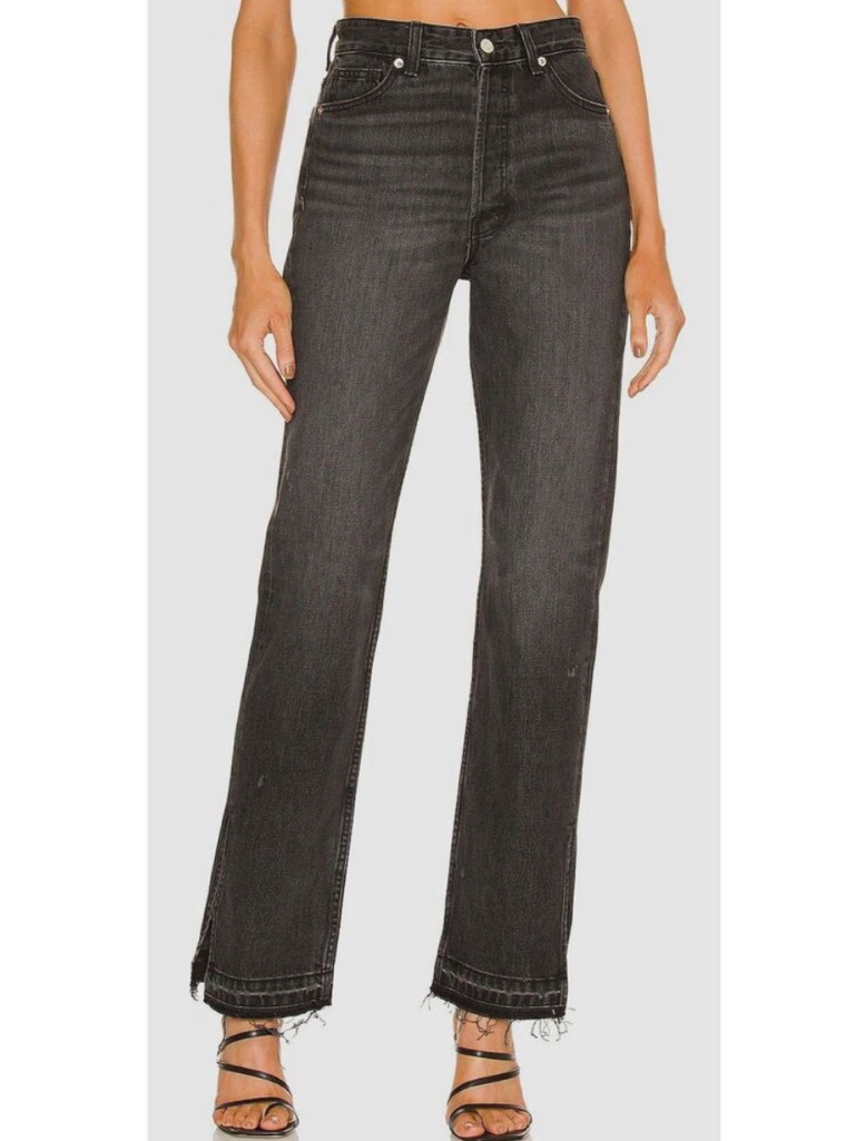 Eb Denim Unraveled Two Jeans In Washed Black, Size 26
